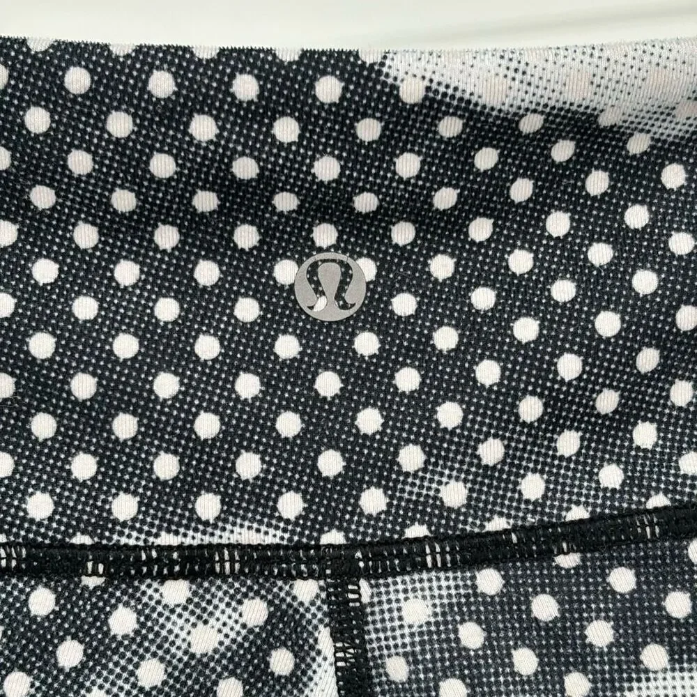 Lululemon Wunder Under Crop Il Dottie‎ Dream Rose Neutral Blush Size 10